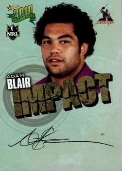 2010 NRL Champions - Impact Signature Gold #IS25 Adam Blair Front